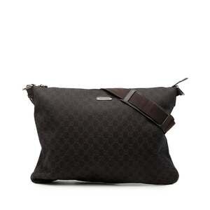 Gucci Zip Top Messenger Bag Gg Coated #287299G73B